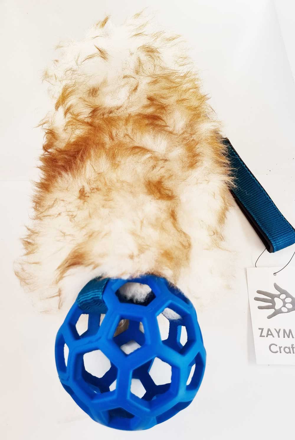 HUGE Sheep Fur Medium Holee Roller bungee tug