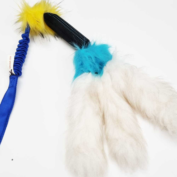 Squeaky Octopus Bungee tug with Sheepskin