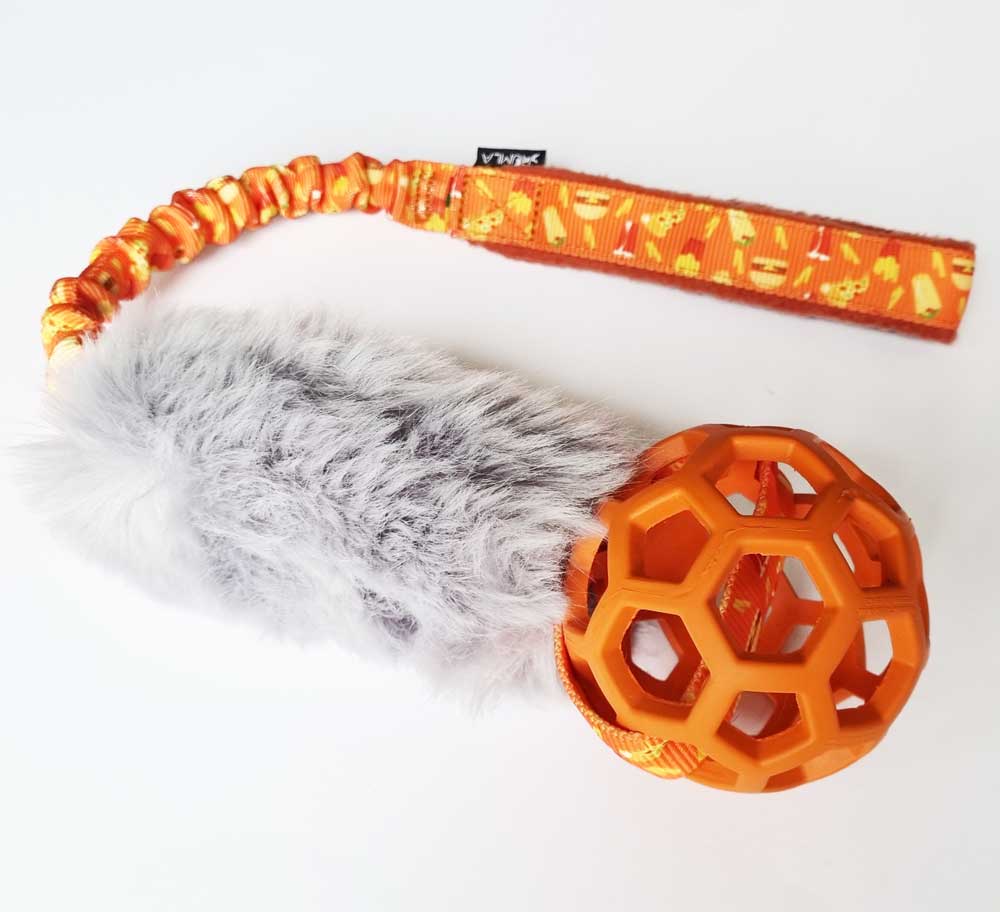 Rumla Holee Roller Faux Fur Bungee Tug