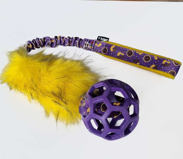 Rumla Holee Roller Faux Fur Bungee Tug