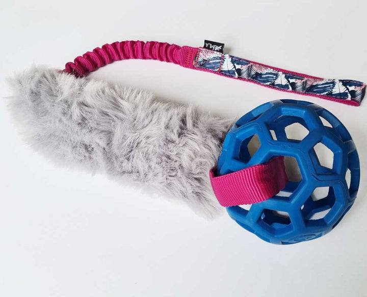 Rumla Holee Roller Faux Fur Bungee Tug