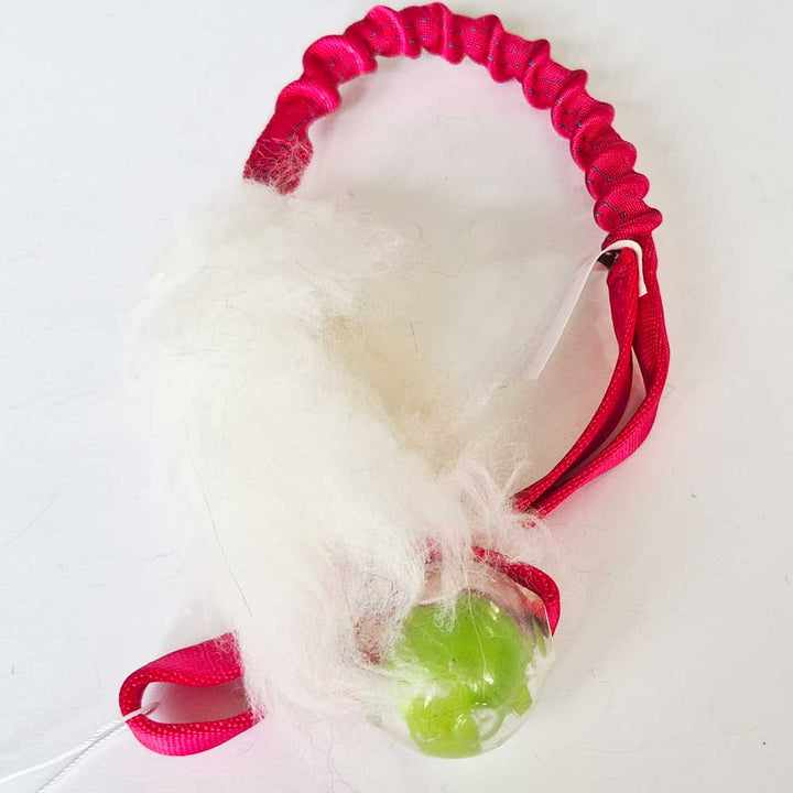 Amazing Squeaker ball with Sheep fur Bungee Pocket tug