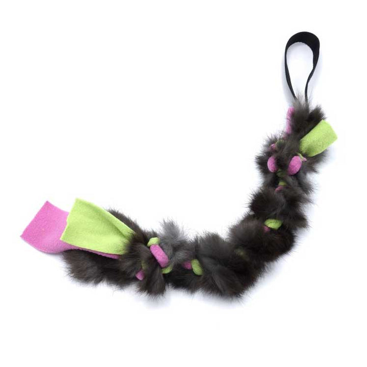 Braided Fleece and Rabbit Fur Small Tug
