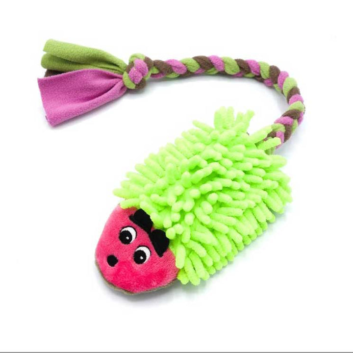 Hedgehog with Braided Fleece Tail Tug