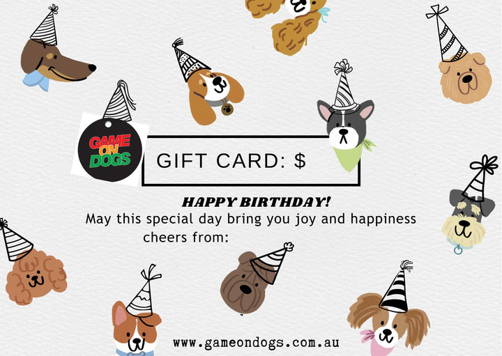 Game on Dogs Gift Card