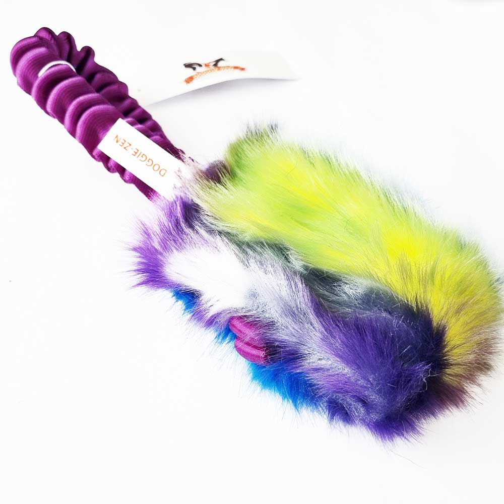 Pocket Faux Fur Bungee Treat pouch