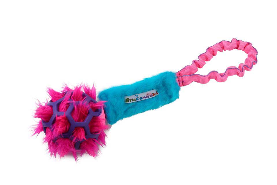 Fluffy Holee Roller Squeaky Bungee tug L