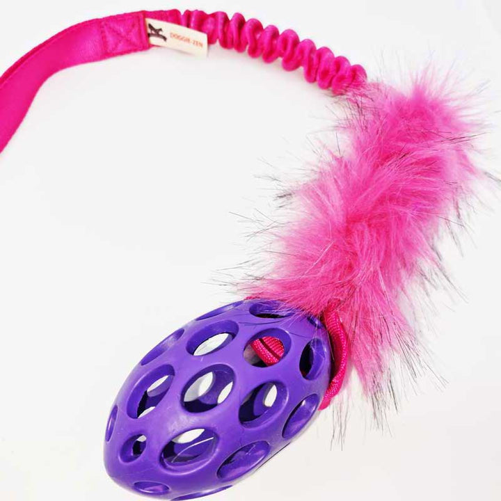 Hol-ee Football Faux Fur  Bungee Tug