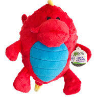 GoDog Soft Toys with Chew Guard Technology Dragons Red Grunters