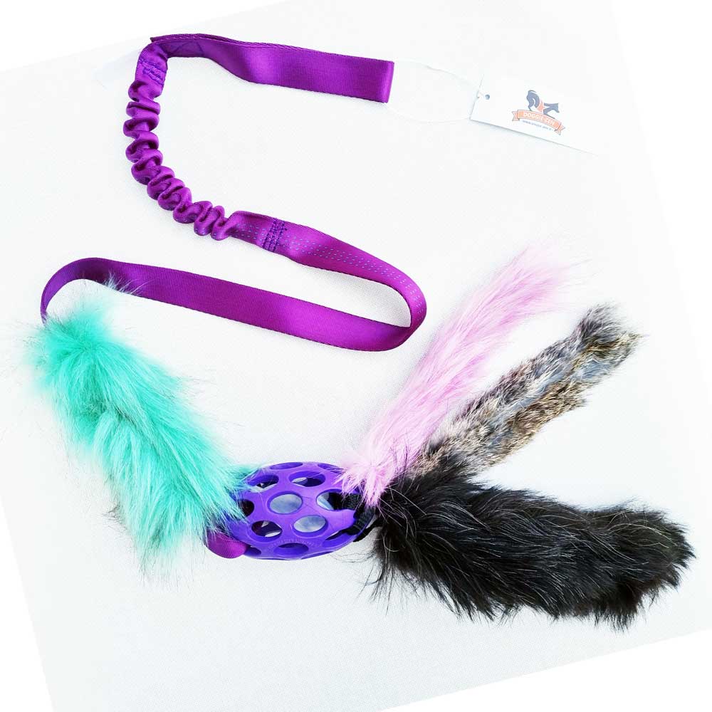 Holee Football with Multi Fur Octopus arms Bungee Chaser