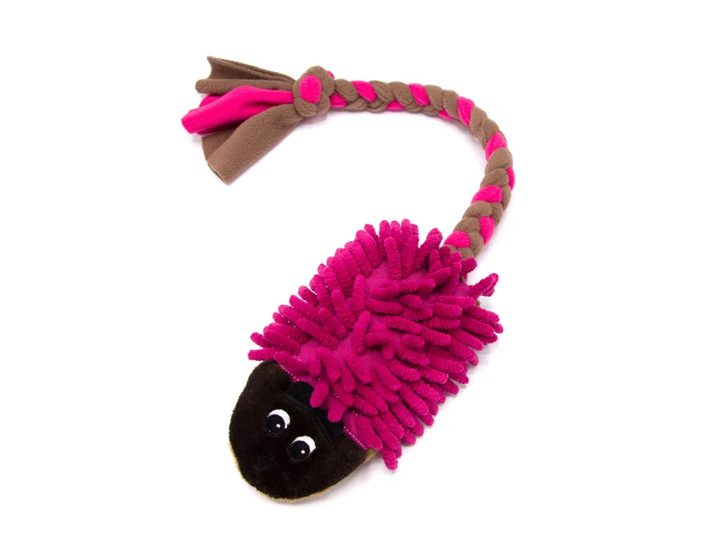 Hedgehog with Braided Fleece Tail Tug