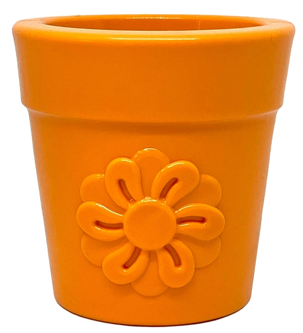 Flower Pot Durable Rubber Treat Dispenser & Enrichment
