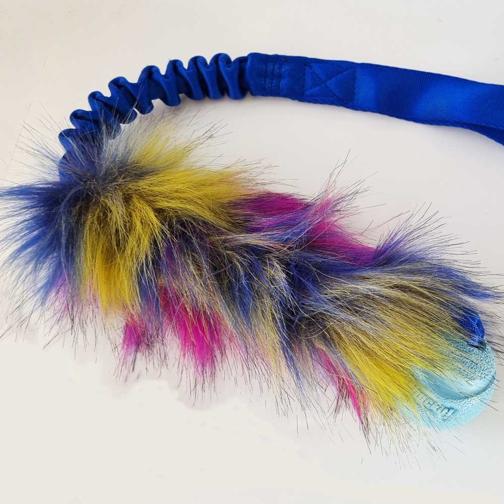 Faux Fur Bungee Tug with Chuckit