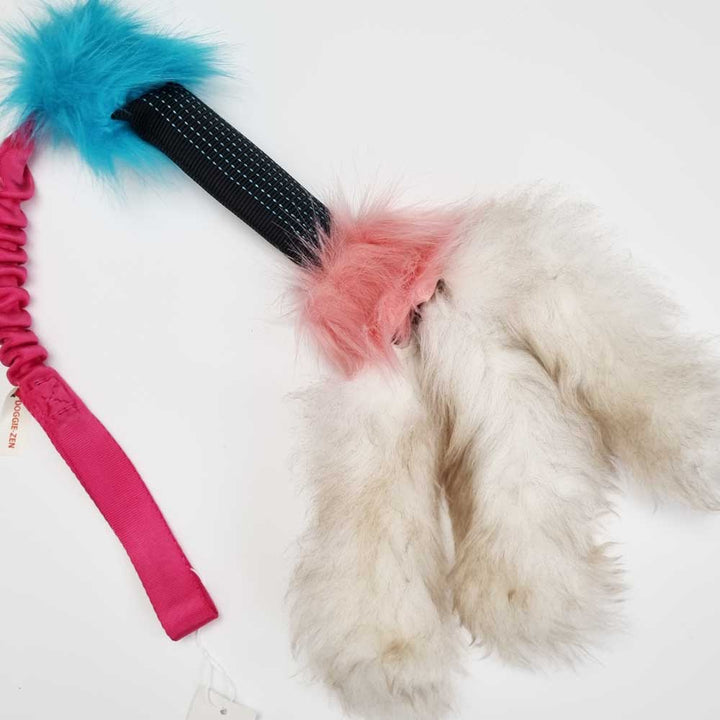 Squeaky Octopus Bungee tug with Sheepskin