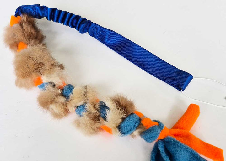 Braided fleece and rabbit bungee tug