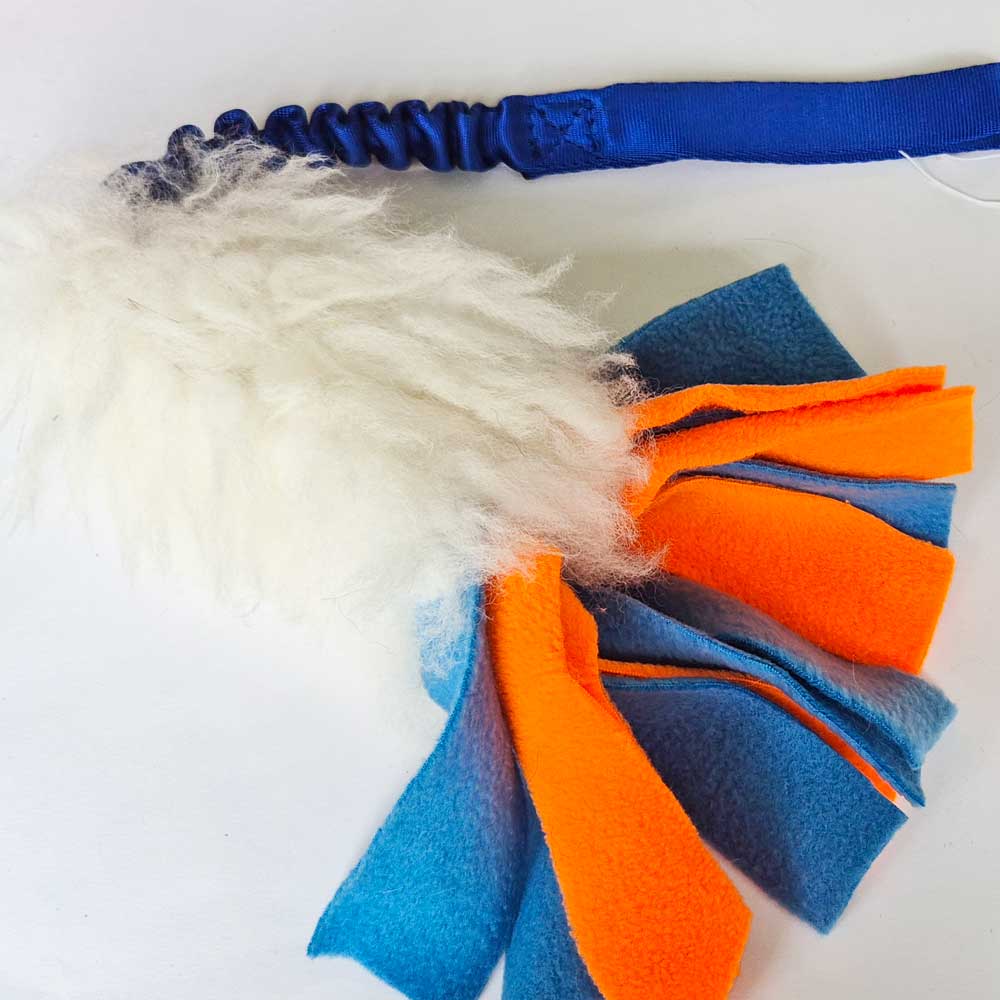 Sheepskin with Fleece Tails Bungee Tug