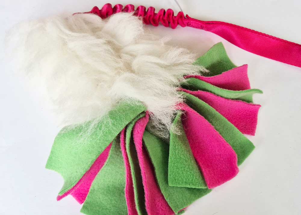 Sheepskin with Fleece Tails Bungee Tug