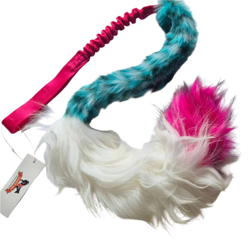 Squeaky Faux fur & Sheepskin bungee tug