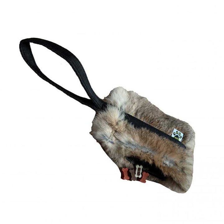 Rabbit Fur Treat pouch with handle