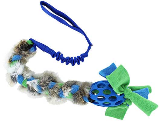 Holee Football Fleece and Rabbit Braid Bungee Tug