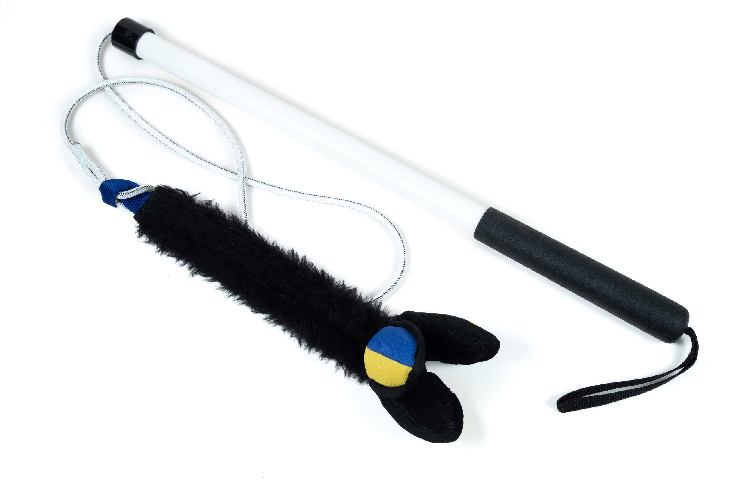 Flirt Pole with Faux Fur Treat Pod