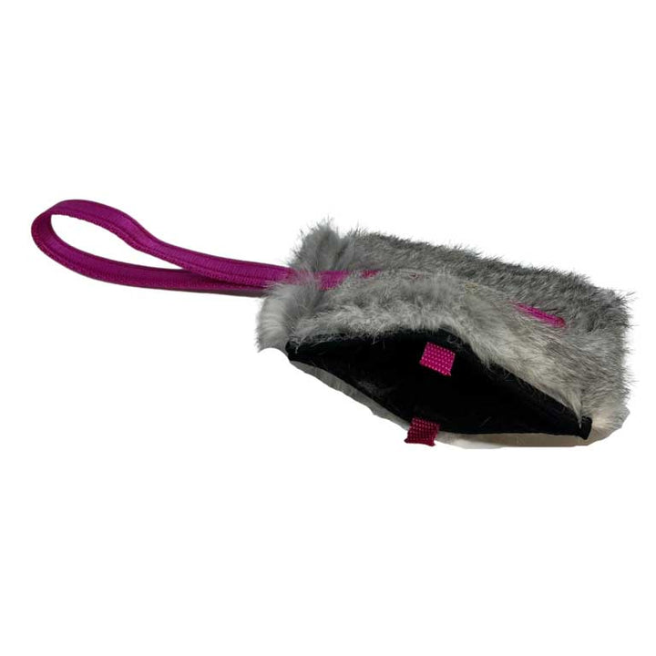 Rabbit Fur Treat pouch with handle