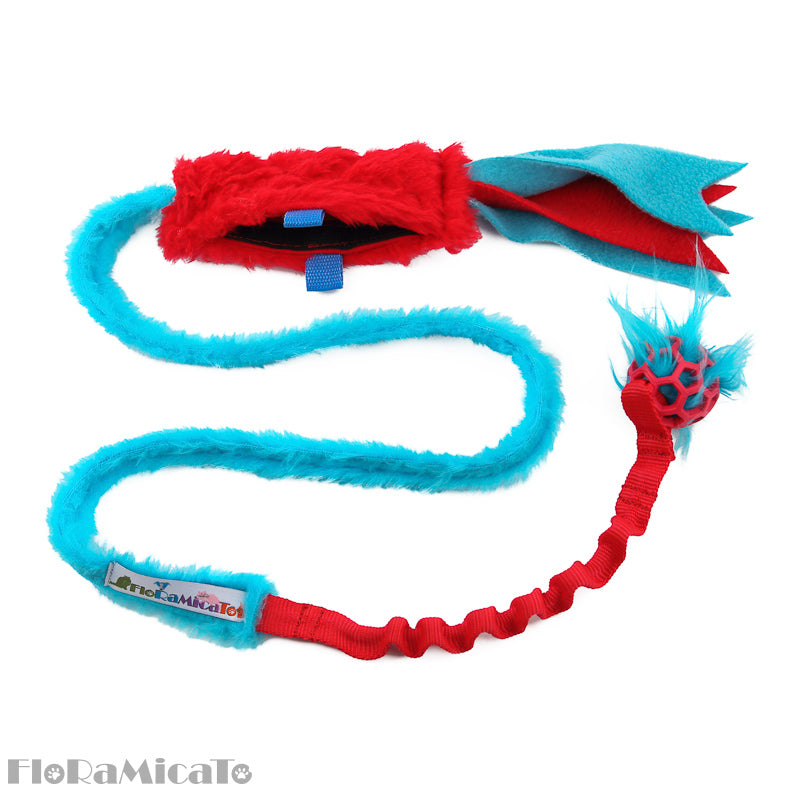 Floramicato Fluffy Treat Pouch CHASER with mini Holee Roller