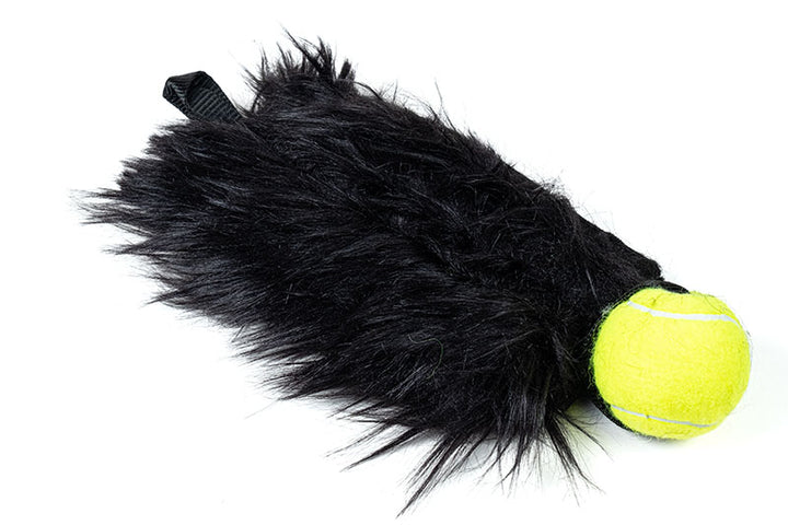 Faux fur Treat Pouch with Ball