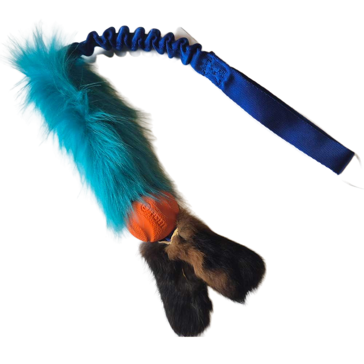 Faux Fur with Chuckit & Rabbit Tails Bungee tug