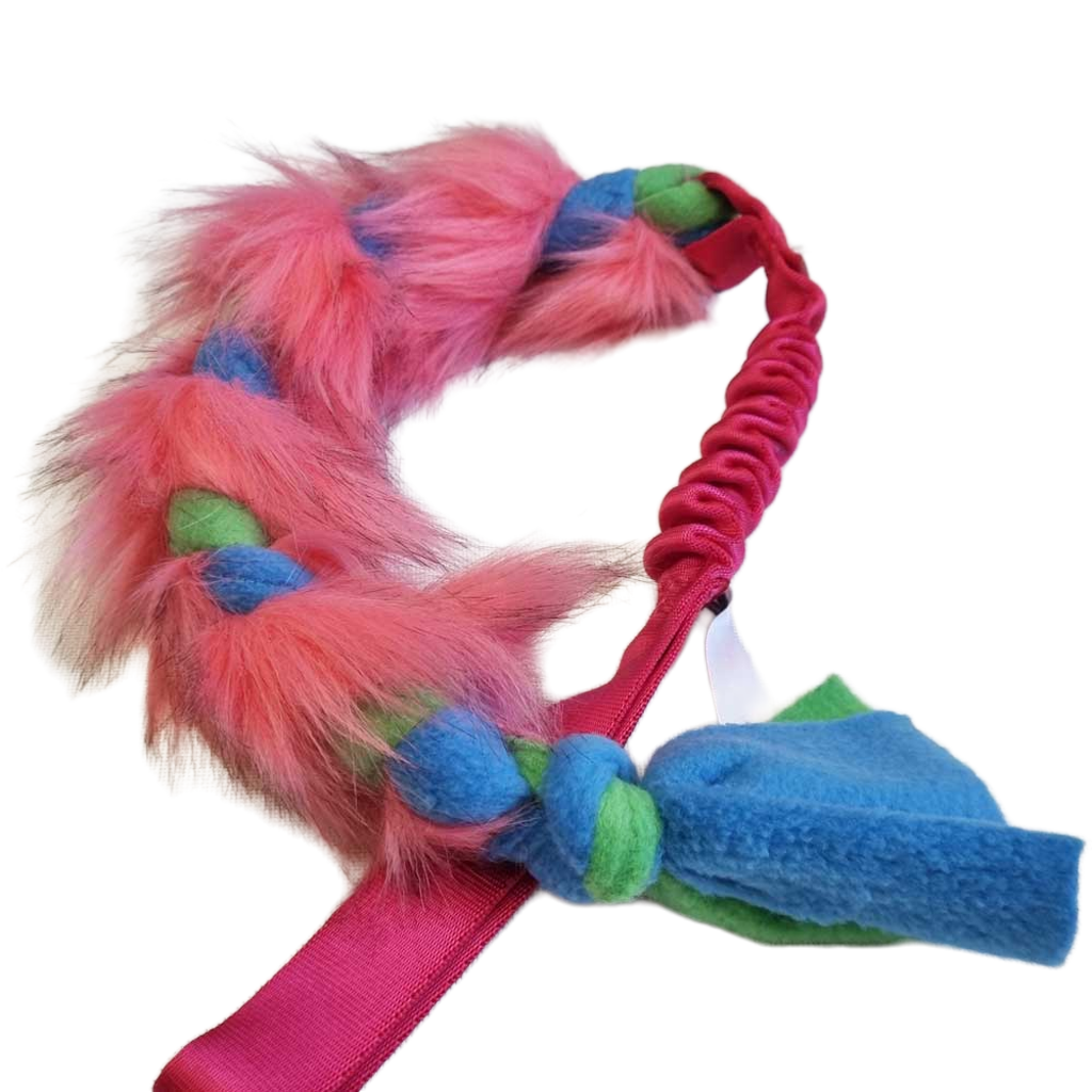 Braided Fleece and Faux fur bungee tug