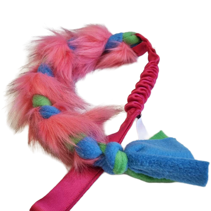 Braided Fleece and Faux fur bungee tug