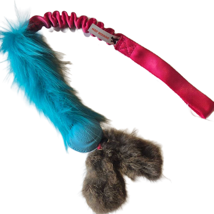 Faux Fur with Chuckit & Rabbit Tails Bungee tug