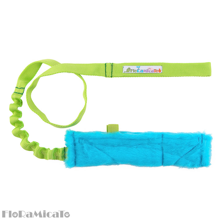 Fluffy Nyam Squeaky Treat Pouch Bungee Chaser