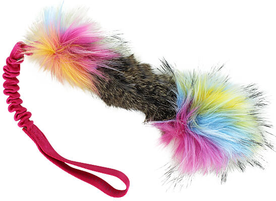 Rabbit and Faux Fur Squeaky Bungee Tug