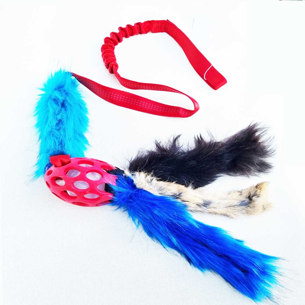 Holee Football with Multi Fur Octopus arms Bungee Chaser