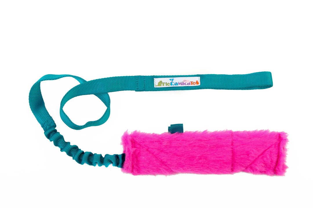 Fluffy Nyam Squeaky Treat Pouch Bungee Chaser