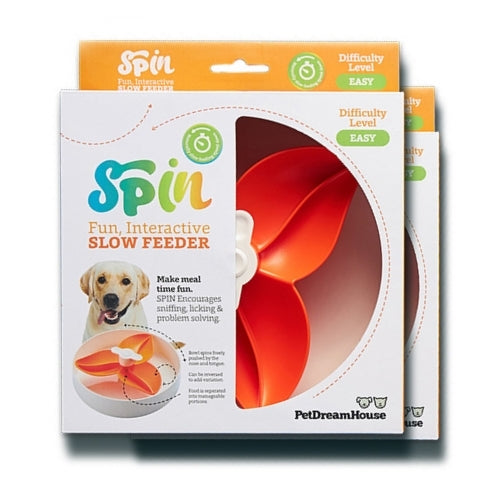 SPIN Interactive Adjustable Slow Feeder Bowl - Flower