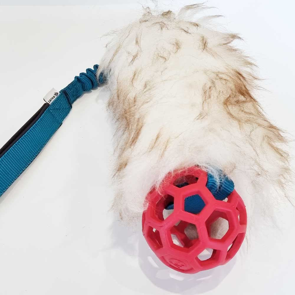 Sheep Fur bungee with Small Holee Roller tug